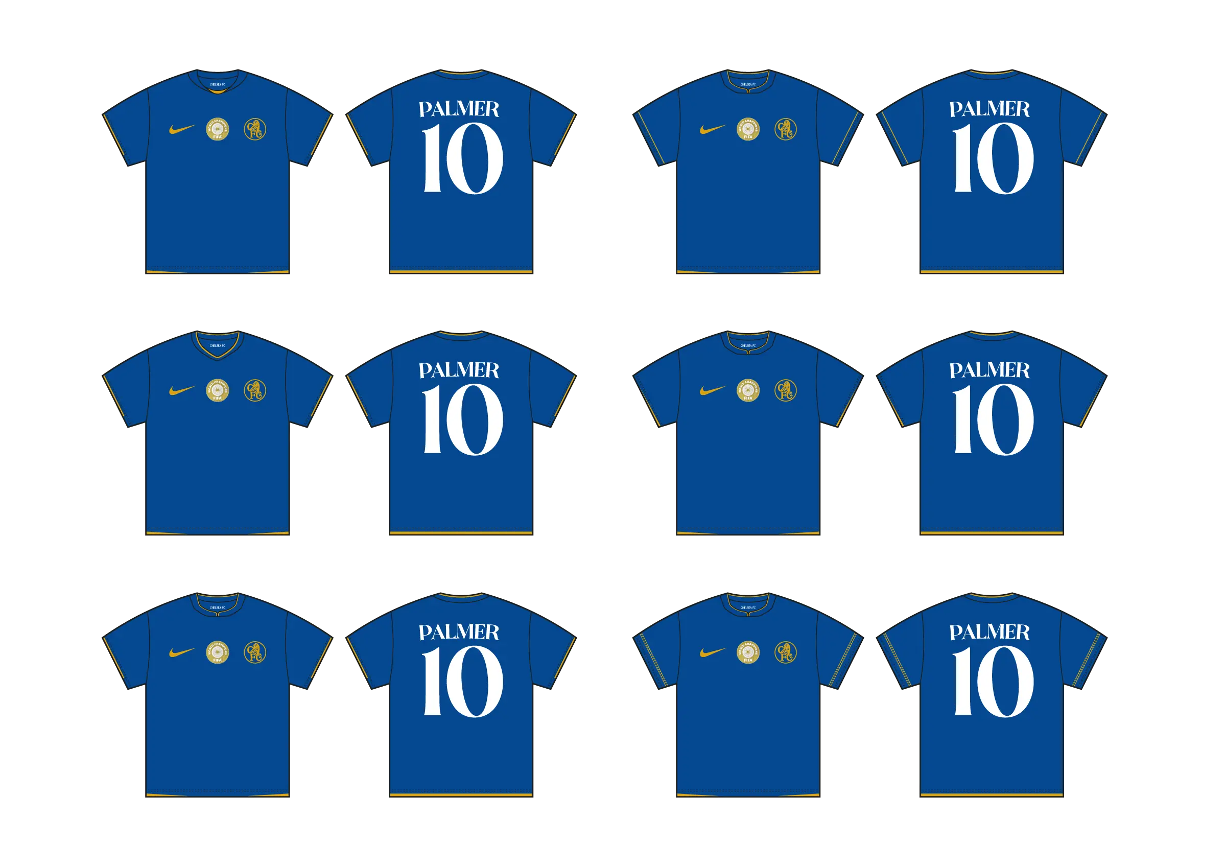 Fourth round of Chelsea concepts refining construction and gold detailing