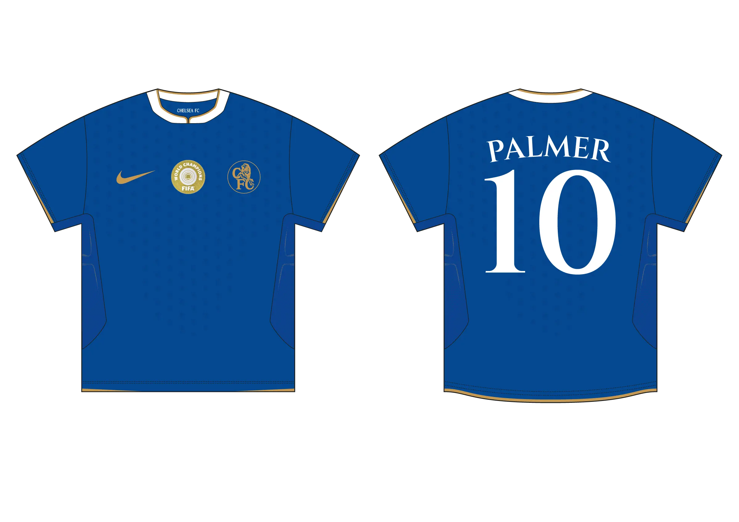 Final Chelsea 2027/28 concept shirt CAD showing front and back views
